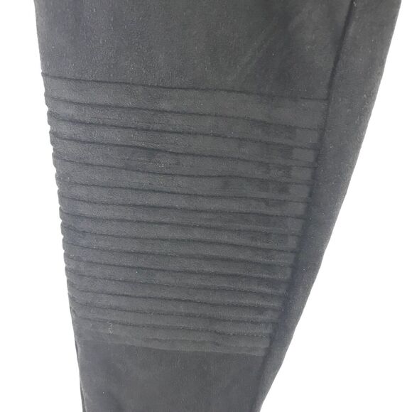 Velvet Leggings Goth Punk Vamp Women's Size XS Mixed Media Black Shaping - Picture 5 of 10